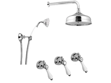 PRAGA - PRAGA CRYSTAL - F7516W2KB - Shower set with overhead shower by Rubinetteria Giulini - view 2